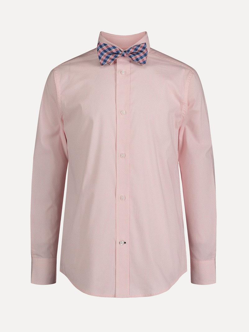 Fiú Tommy Hilfiger Big Shirt and Plaid Bow Tie Set Nadrág Rózsaszín | HU 2303UZG